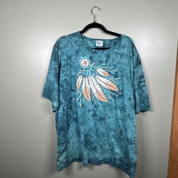 Cactus Bay Apparel Lynee 90’s Blue Dream‎ Catcher Aztec Shoulder Pads Women's XL - Picture 1 of 7